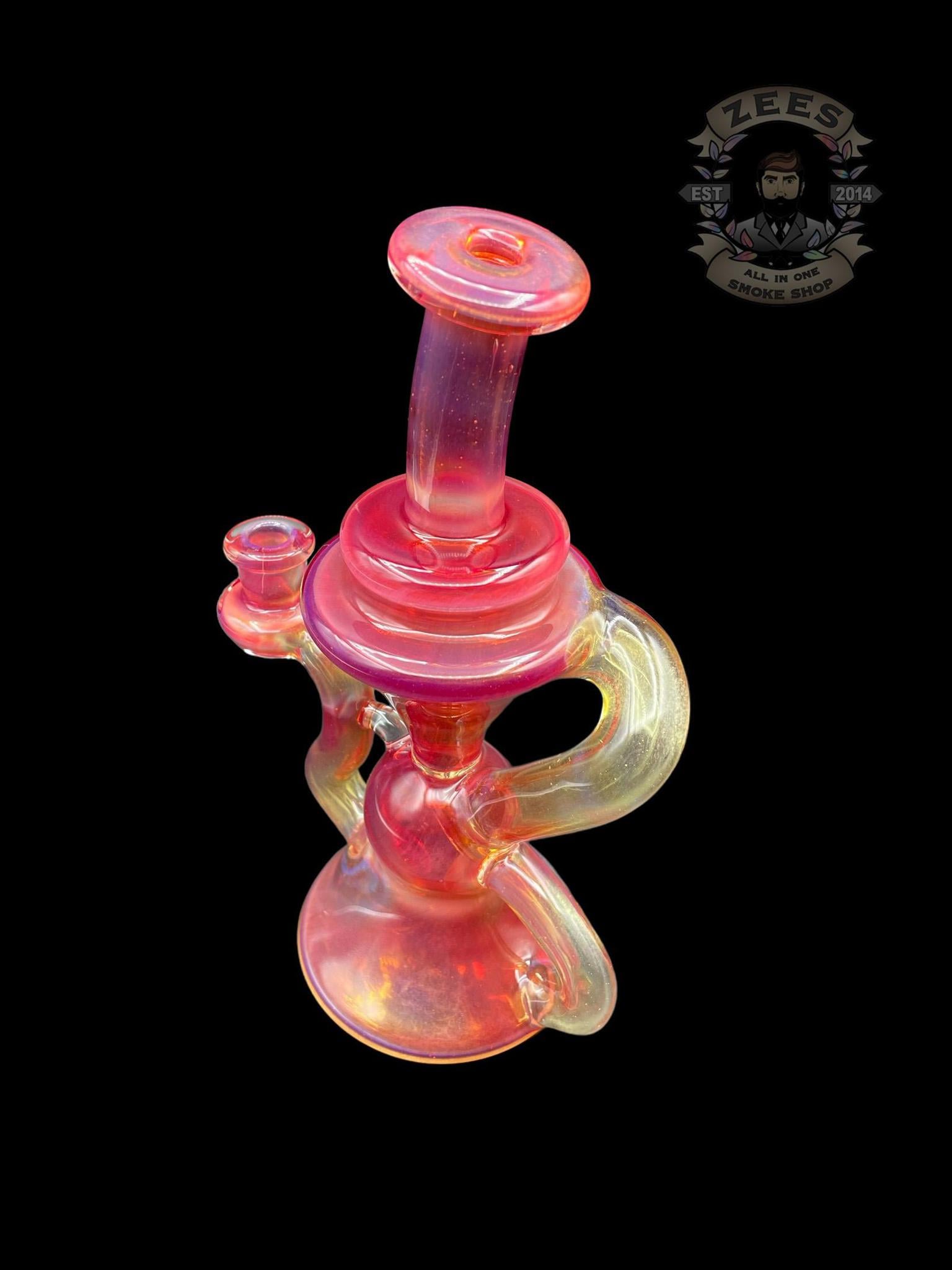 BLOB GLASS: TWO-TONE CRIMSON KLEIN RECYCLER - Image 4