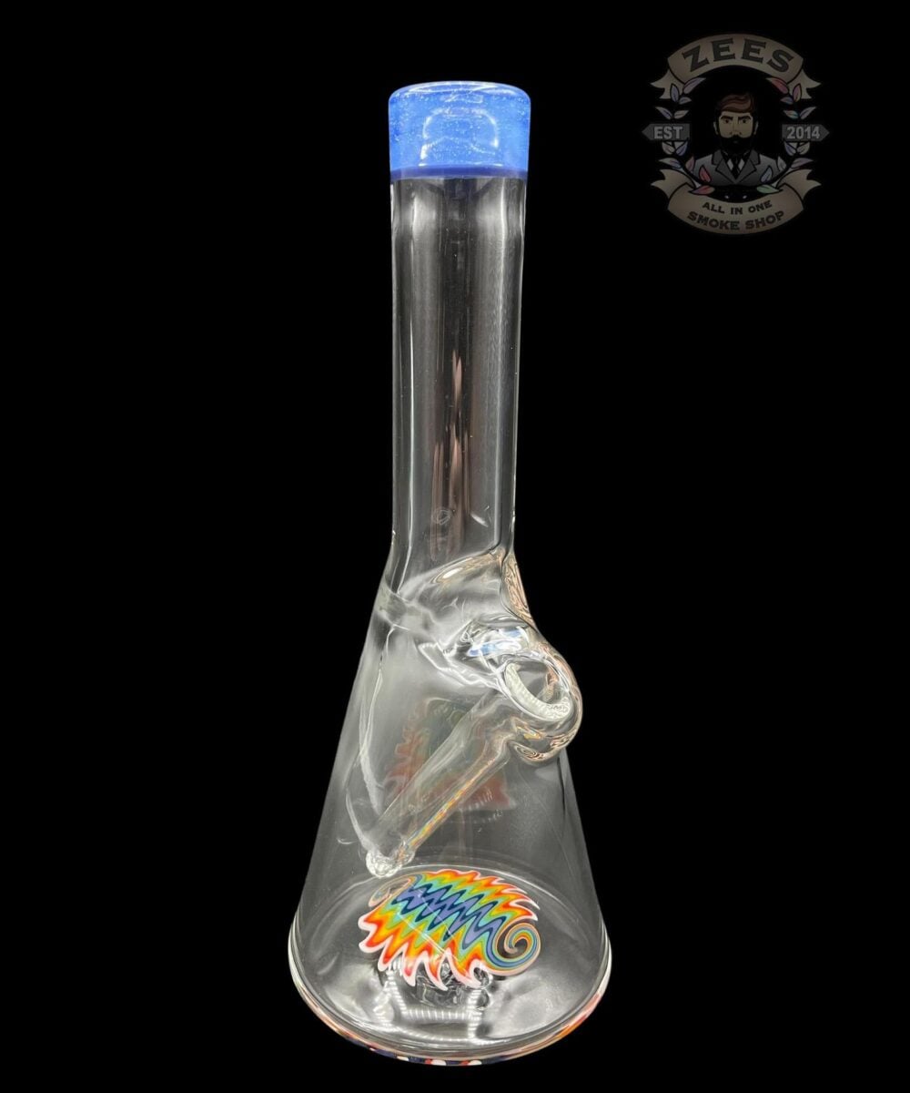 NES GLASS: 7" BLUE WIG WAG PULL TUBE #12