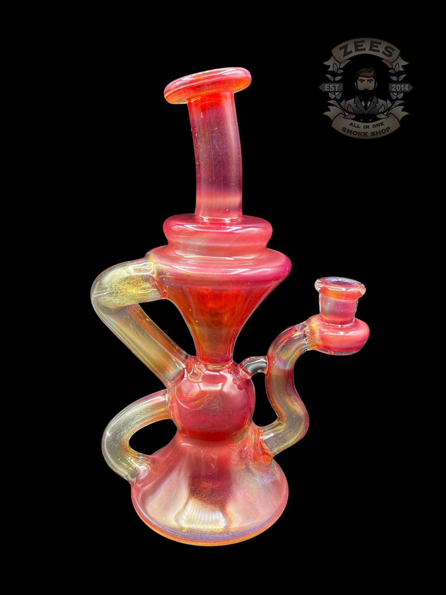 BLOB GLASS: TWO-TONE CRIMSON KLEIN RECYCLER - Image 3