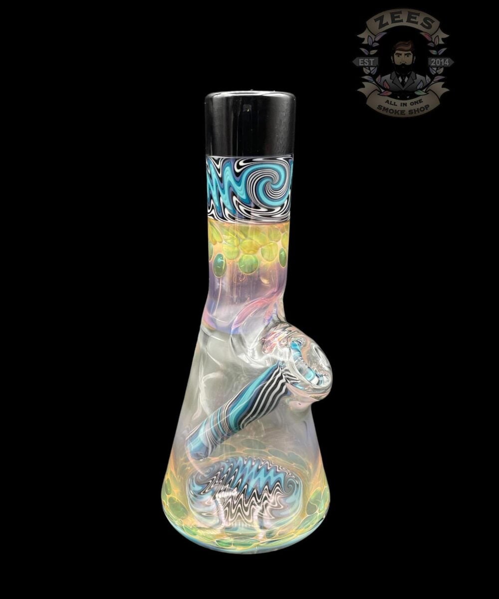 NES GLASS: 5" FUMED TEAL WIG WAG MICRO TUBE #6