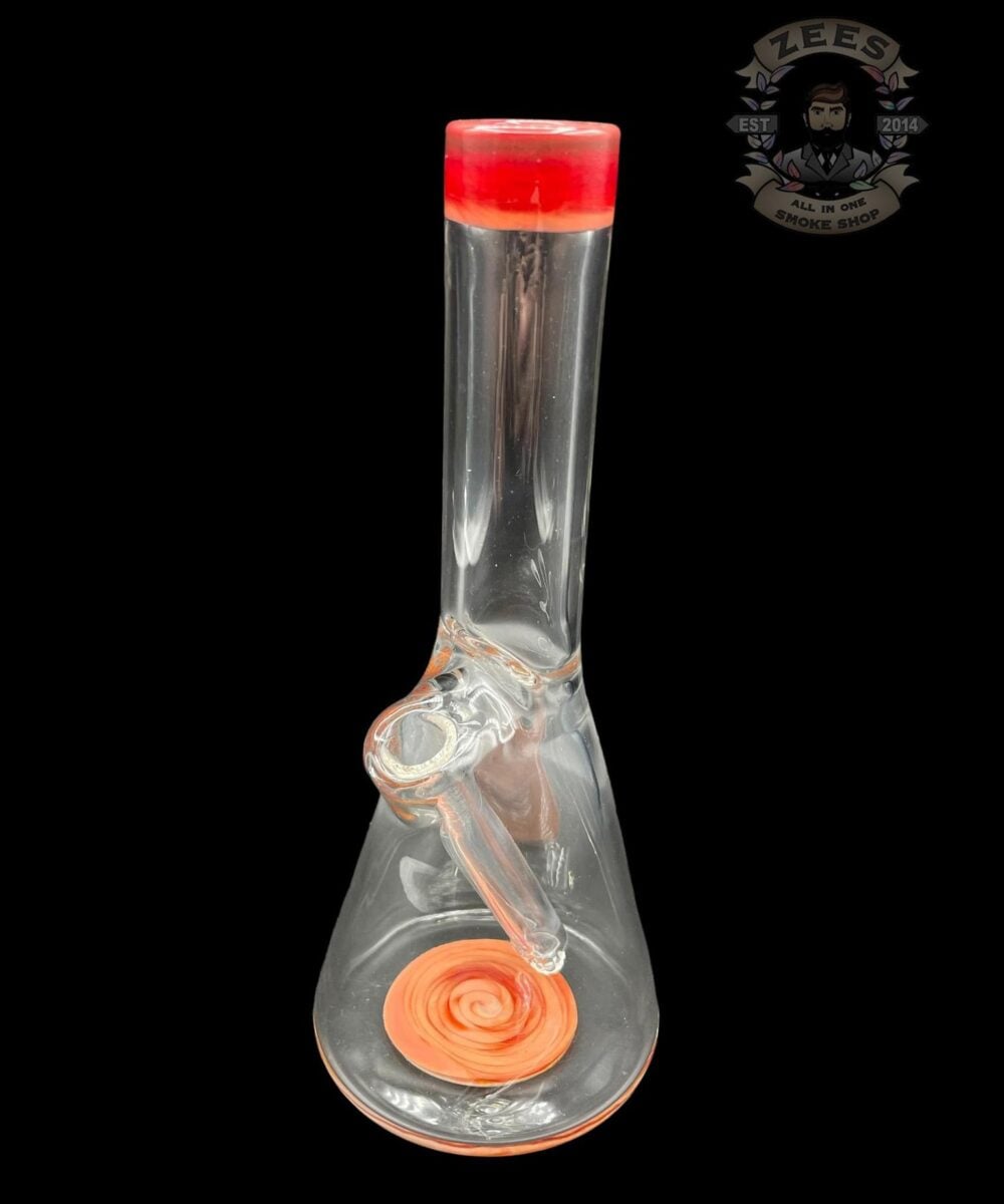 Alternative view of NES GLASS: 7" TANGY RED REVERSAL PULL TUBE #16