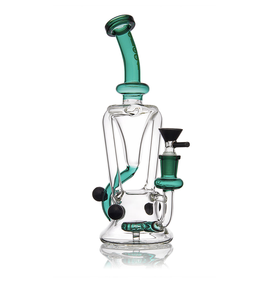 ALEAF GLASS: 9.5" TRIPLE DOT TORNADO RECYCLER