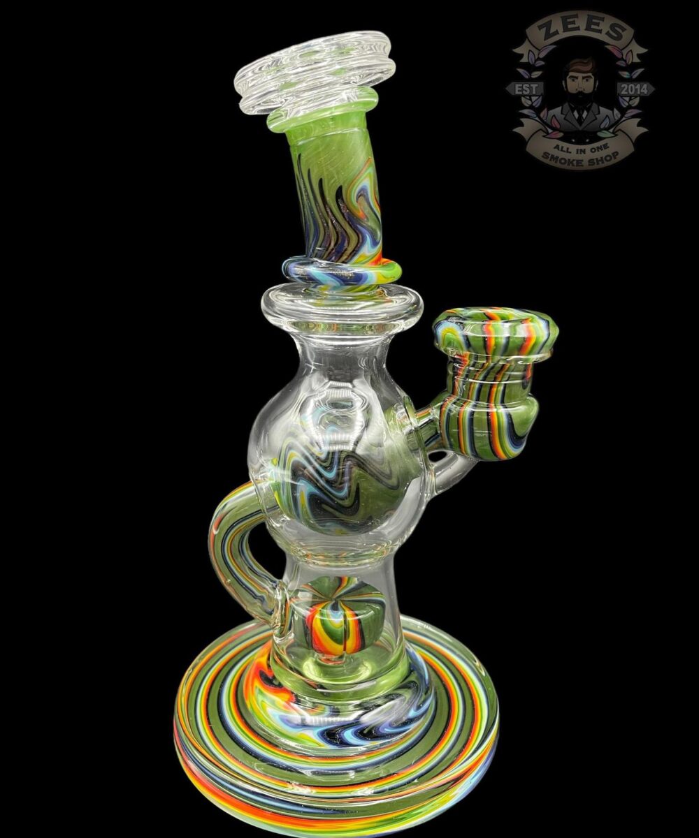 SLATE GLASS: FULLY WORKED FOREST GREEN WIG WAG BALL RIG #3