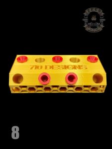 #8 GOLD & RED