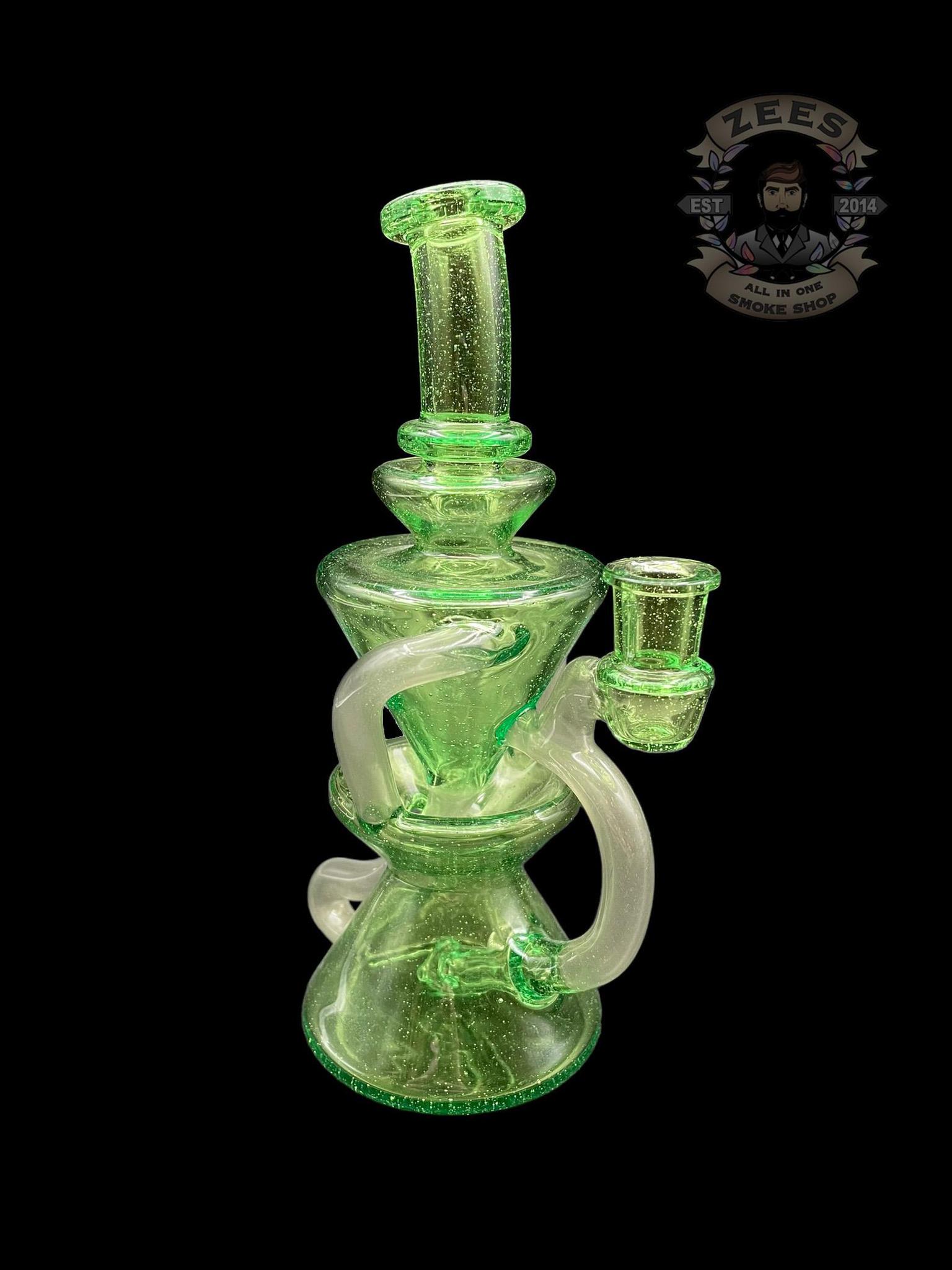 CAPTNCRONIC GLASS: EMERALD GREEN DUAL UPTAKE RECYCLER