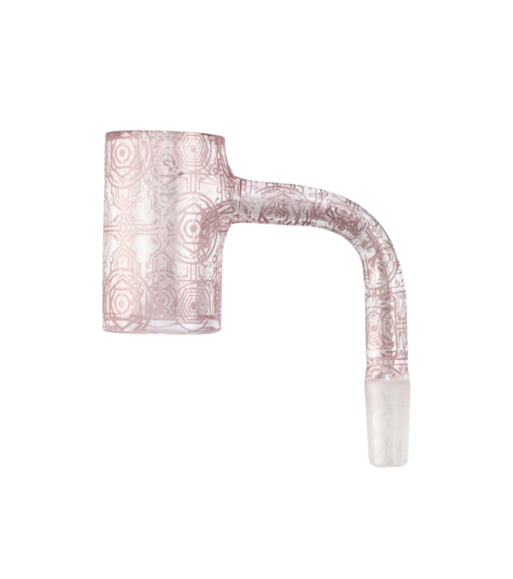 TEMPLE QUARTZ: 25MM GOLD FUME FLAT TOP BANGER