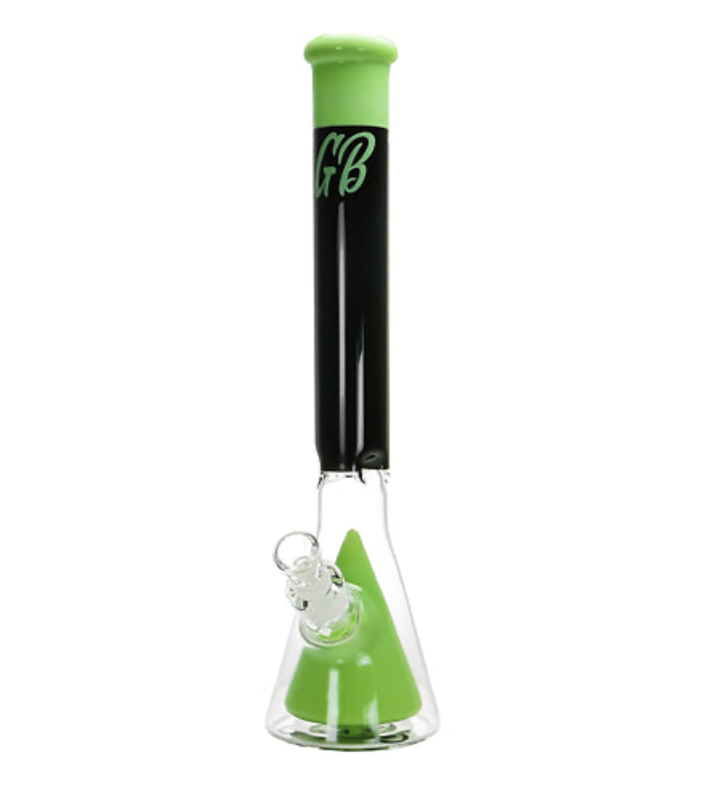 GREEN BEAR GLASS: 18" FULL COLOR INCEPTION BEAKER