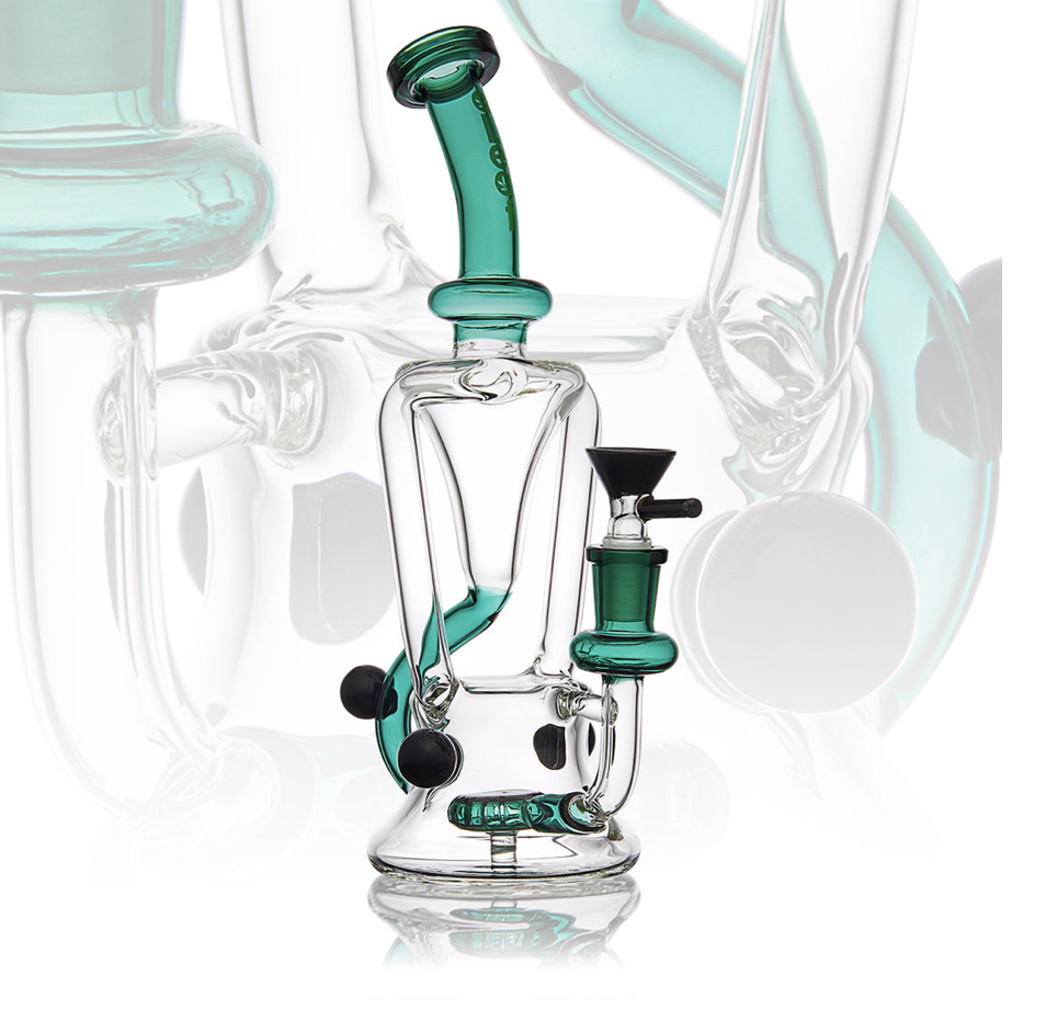 Alternative view of ALEAF GLASS: 9.5" TRIPLE DOT TORNADO RECYCLER
