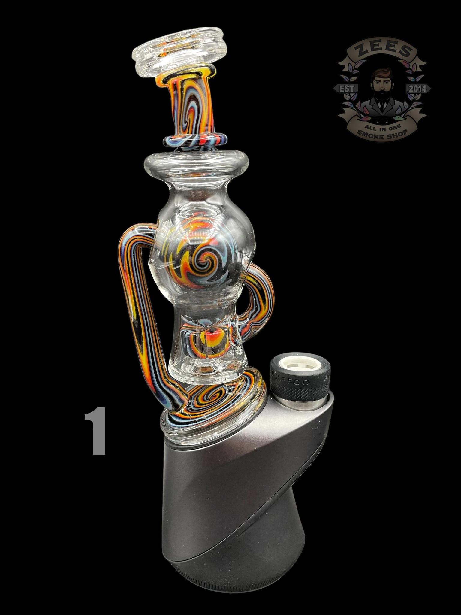 SLATE GLASS: WIGWAG BALL PUFFCO PEAK ATTACHMENT | Zee Vapor