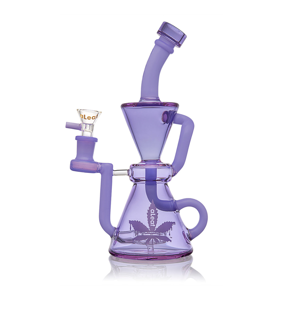 ALEAF GLASS: 10" HOURGLASS TORNADO RECYCLER W/ CIRCLE PERC