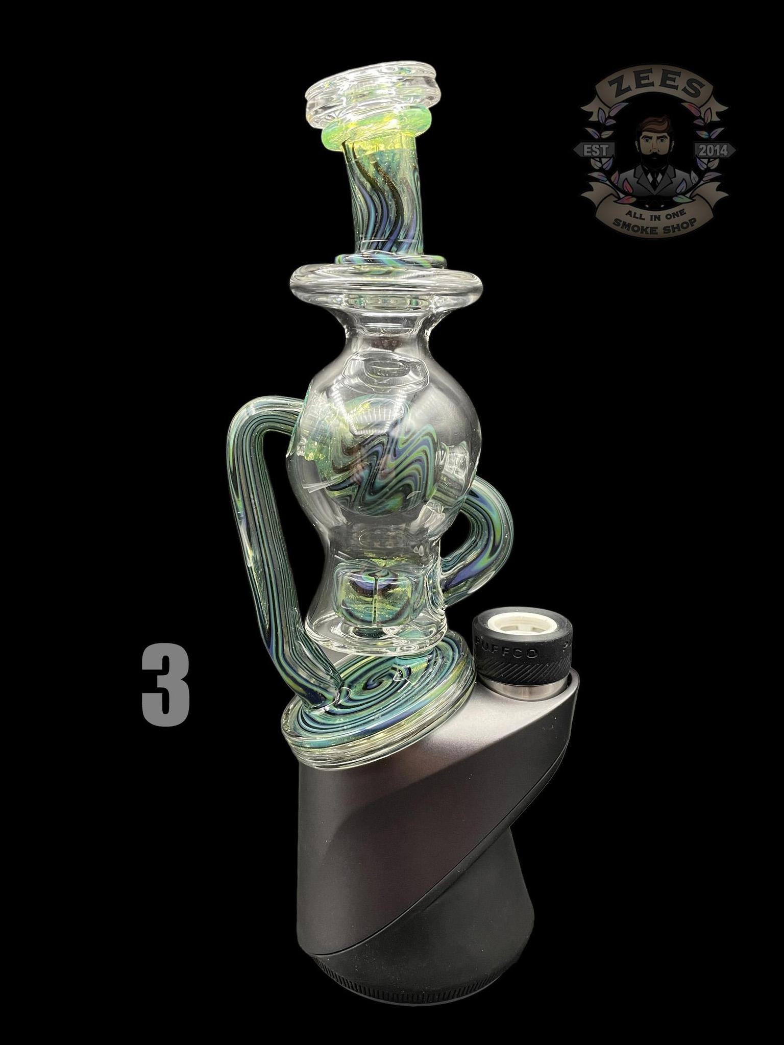 SLATE GLASS: WIGWAG BALL PUFFCO PEAK ATTACHMENT | Zee Vapor