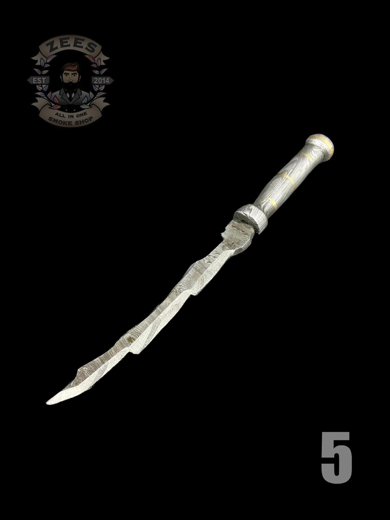 DAMASCUS HK KNIVES: FULL DAMASCUS SWORD DABBER - Image 6