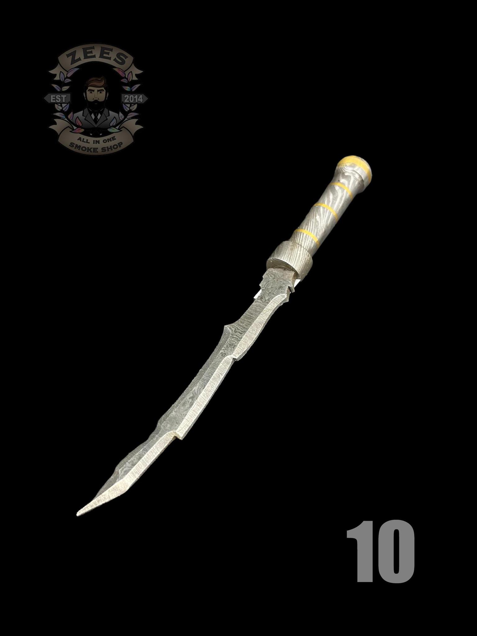 DAMASCUS HK KNIVES: FULL DAMASCUS SWORD DABBER - Image 11