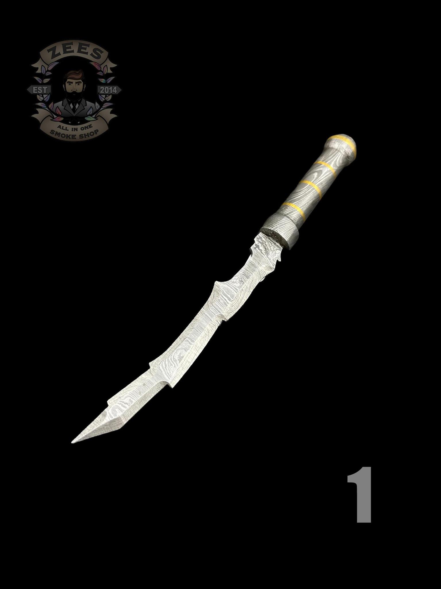 DAMASCUS HK KNIVES: FULL DAMASCUS SWORD DABBER - Image 2