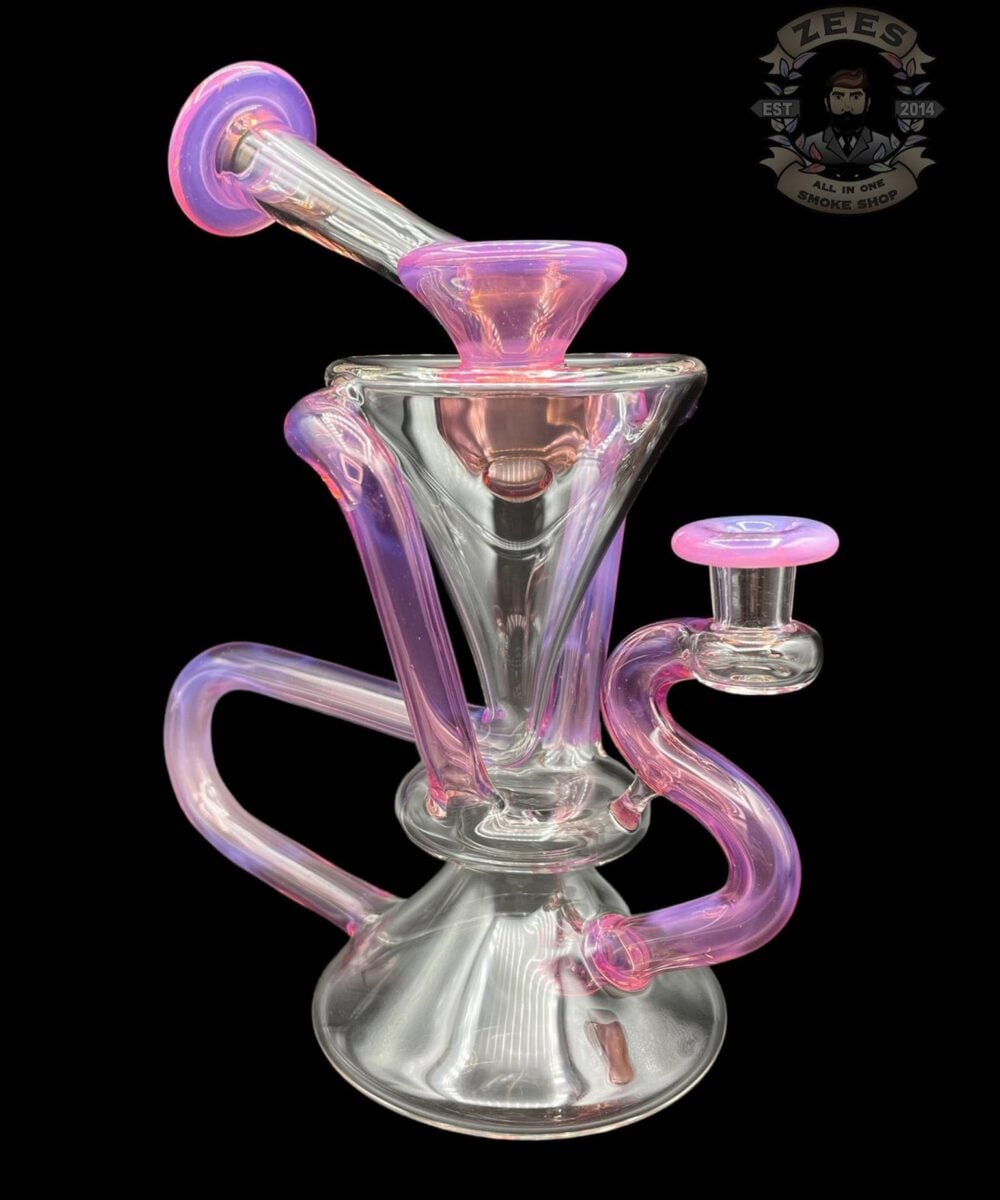 MCGREW GLASS: TELEMAGENTA DUAL UPTAKE FLOATER RECYCLER