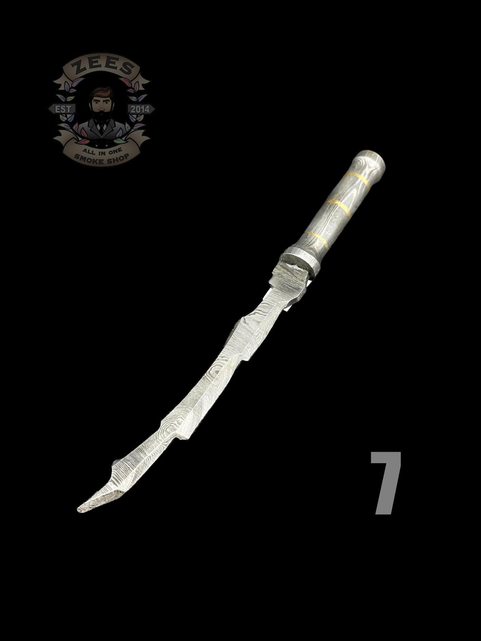 DAMASCUS HK KNIVES: FULL DAMASCUS SWORD DABBER - Image 8