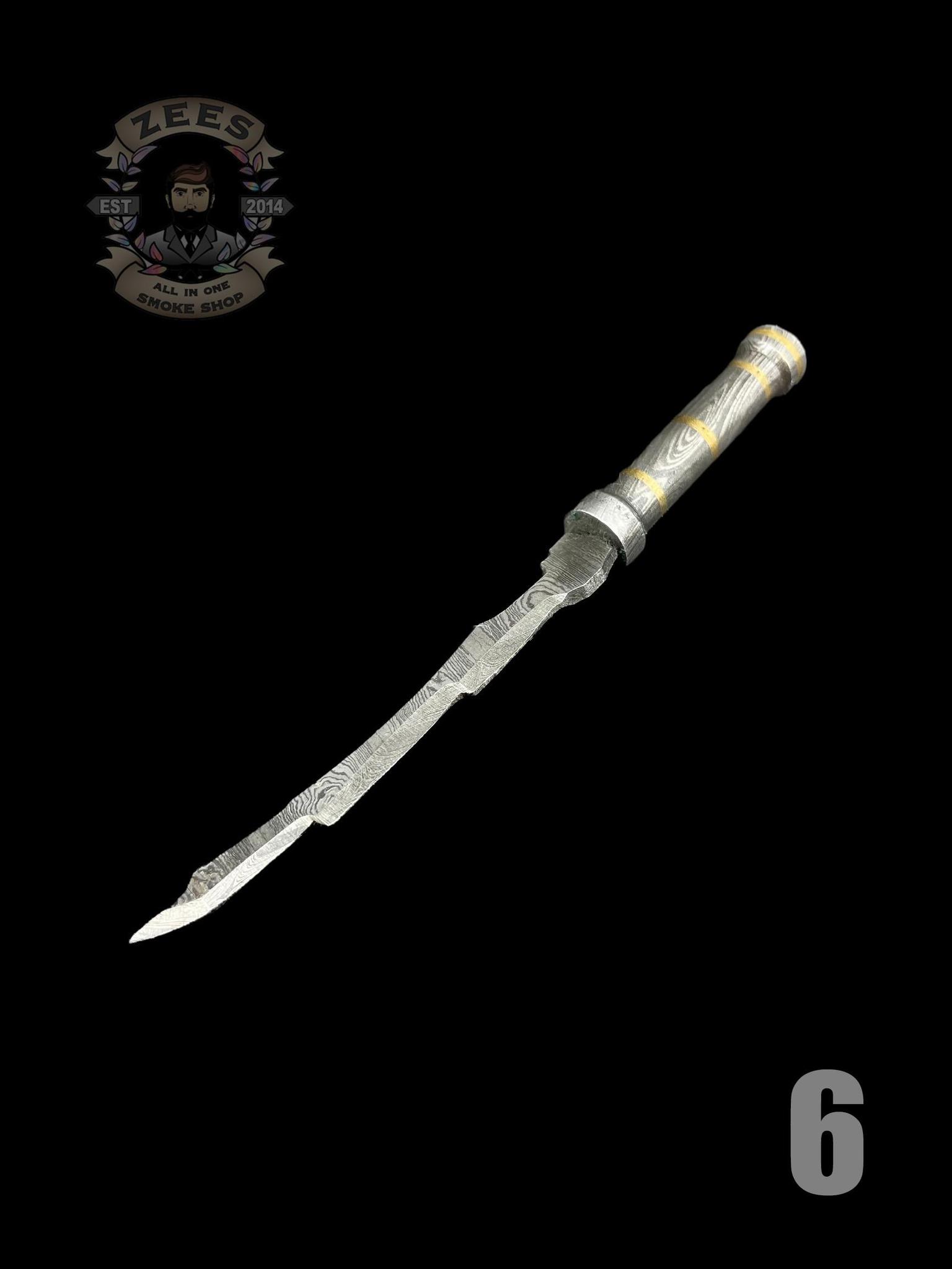 DAMASCUS HK KNIVES: FULL DAMASCUS SWORD DABBER - Image 7