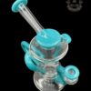 MCGREW GLASS: TURQUOISE DUAL UPTAKE FLOATER RECYCLER - Image 4