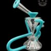 MCGREW GLASS: TURQUOISE DUAL UPTAKE FLOATER RECYCLER - Image 3