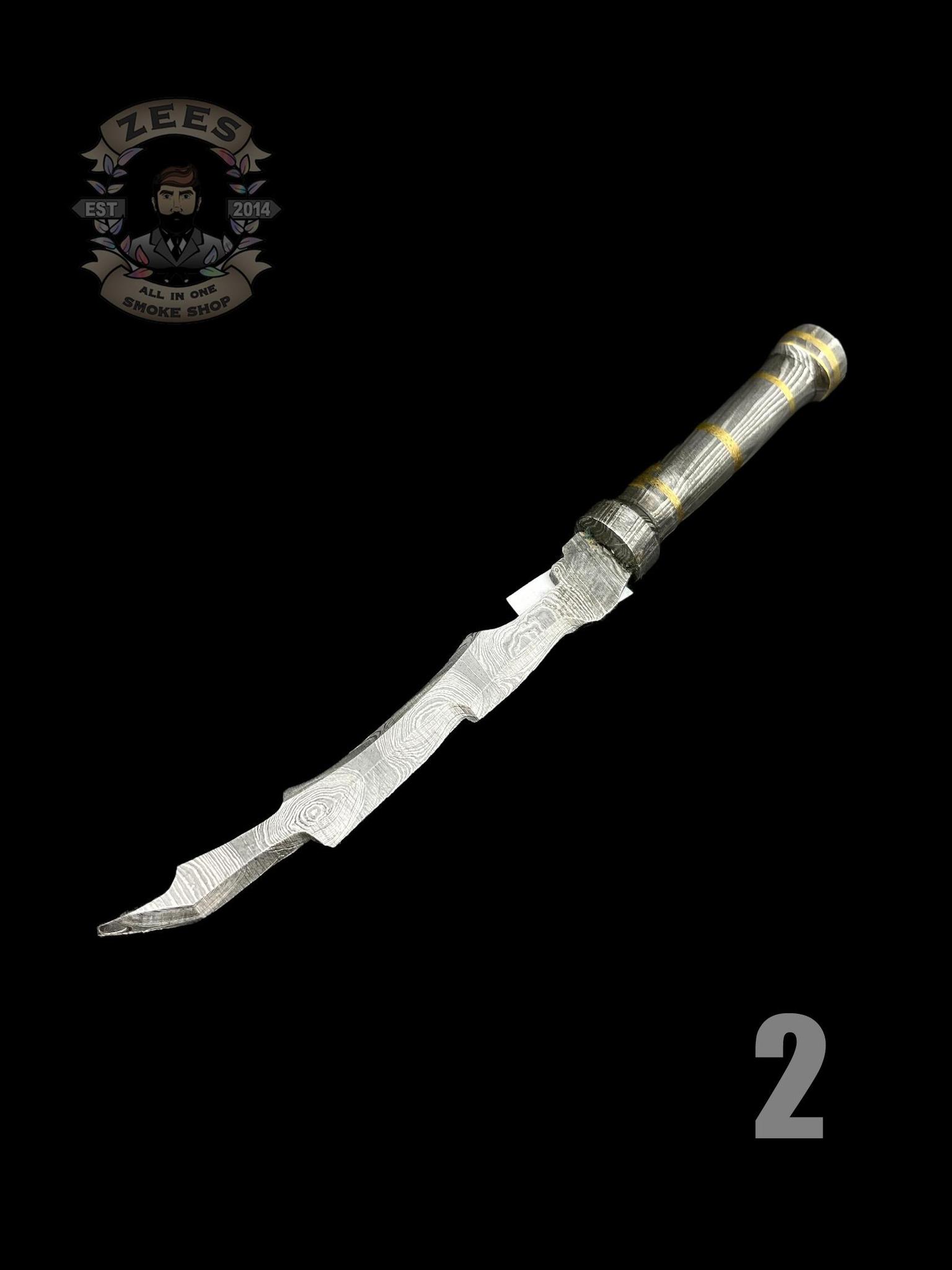 DAMASCUS HK KNIVES: FULL DAMASCUS SWORD DABBER - Image 3
