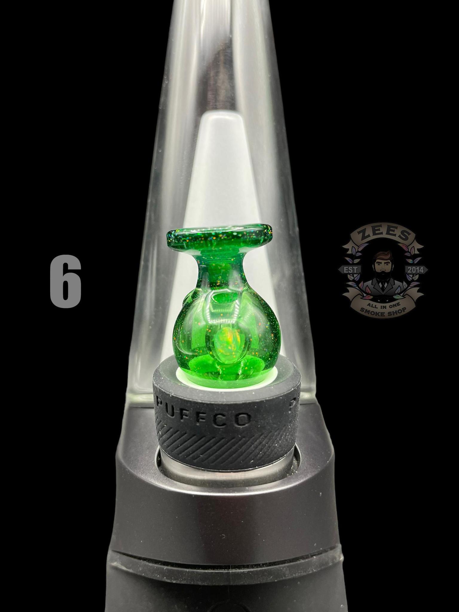 SOUP GLASS: CRUSHED OPAL ENCASED OPAL PUFFCO PEAK BUBBLE CAP - Image 8