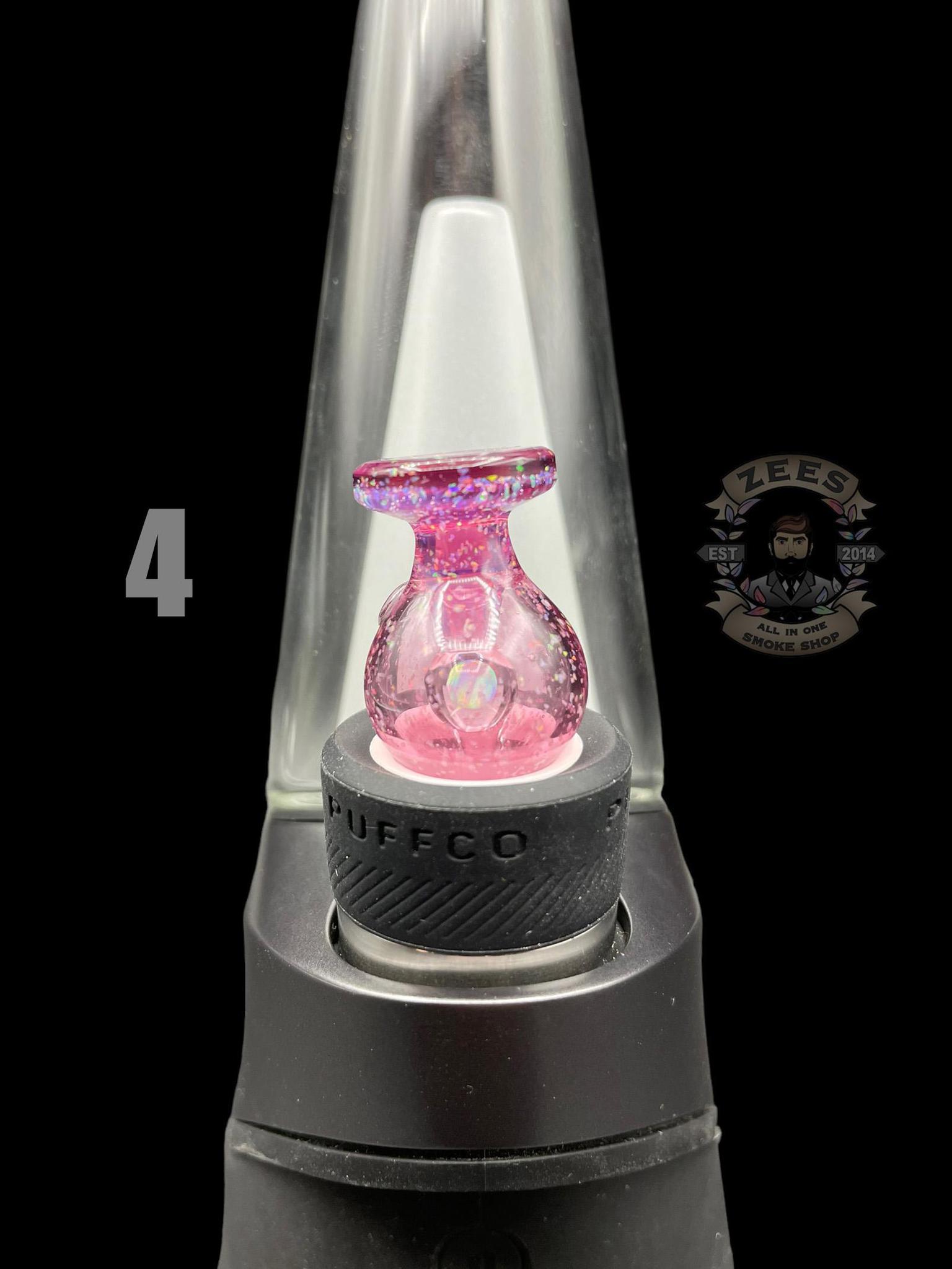 SOUP GLASS: CRUSHED OPAL ENCASED OPAL PUFFCO PEAK BUBBLE CAP - Image 6