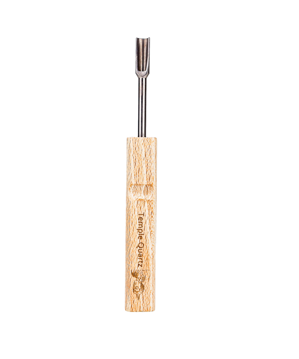 Alternative view of TEMPLE QUARTZ: WOODEN DAB TOOL