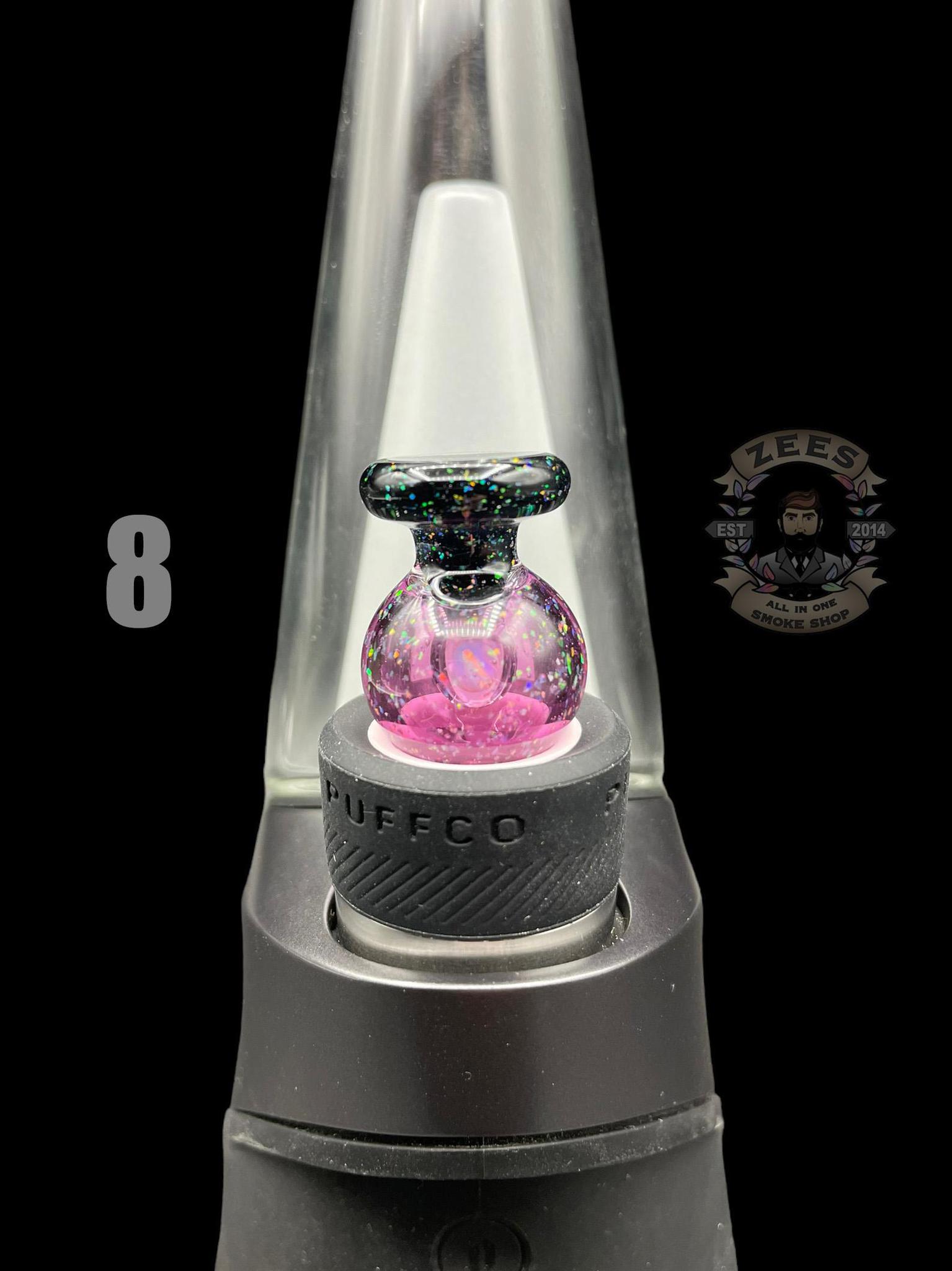 SOUP GLASS: CRUSHED OPAL ENCASED OPAL PUFFCO PEAK BUBBLE CAP - Image 10