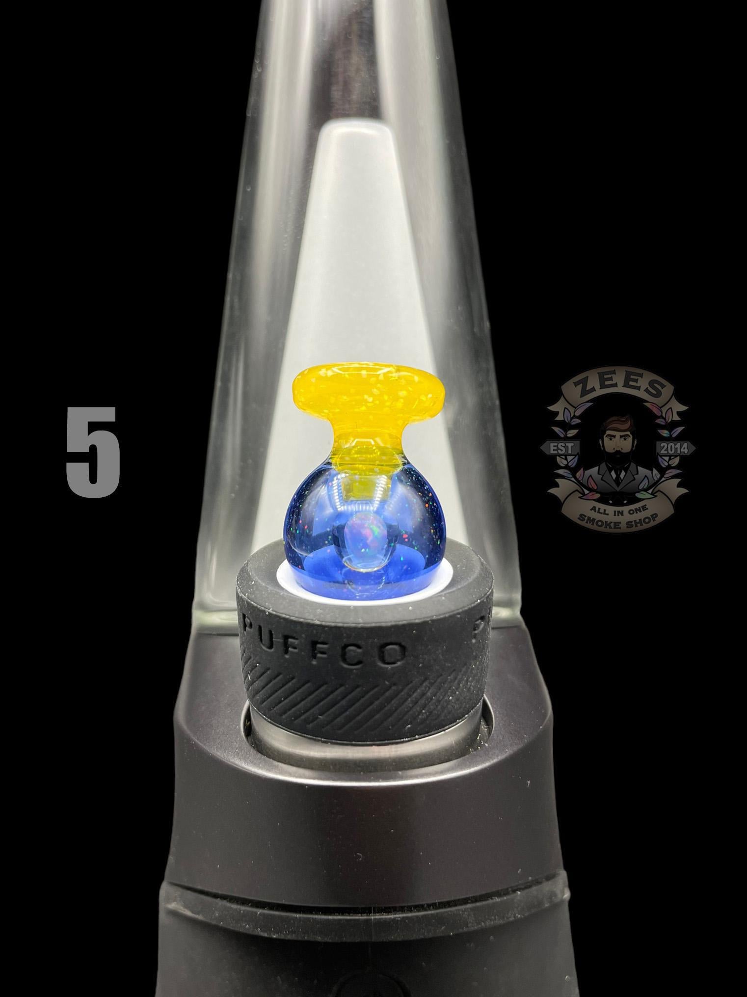 SOUP GLASS: CRUSHED OPAL ENCASED OPAL PUFFCO PEAK BUBBLE CAP - Image 7