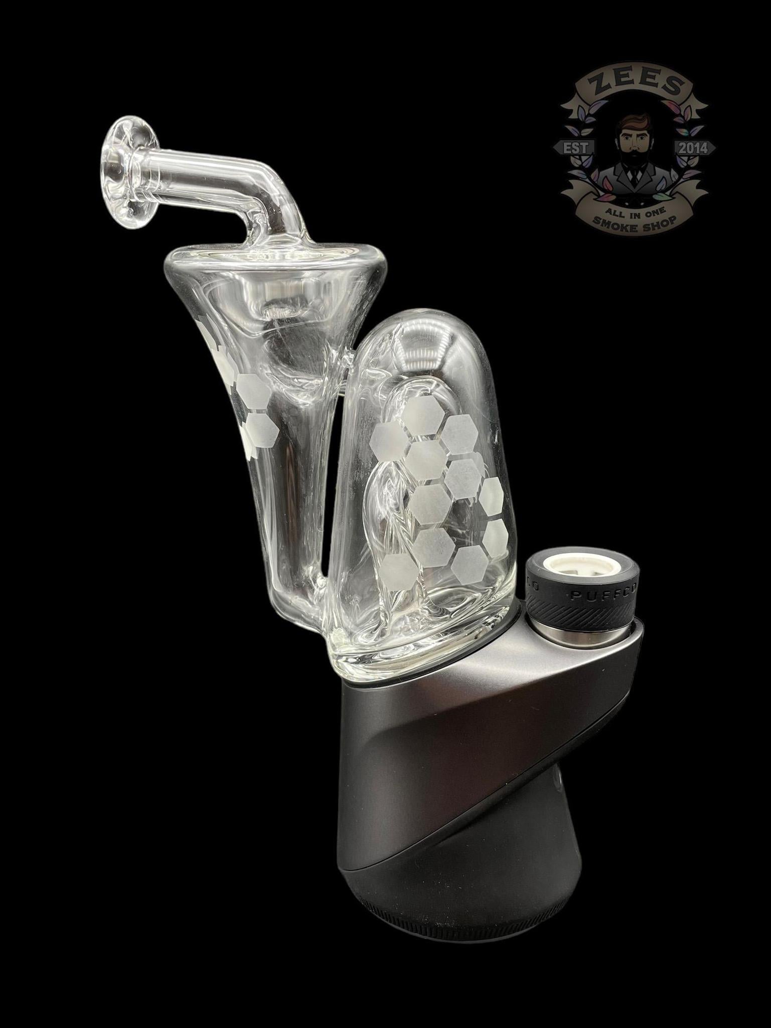 KNUCKLES GLASS: HONEYCOMB RECYCLER PUFFCO PEAK ATTACHMENT