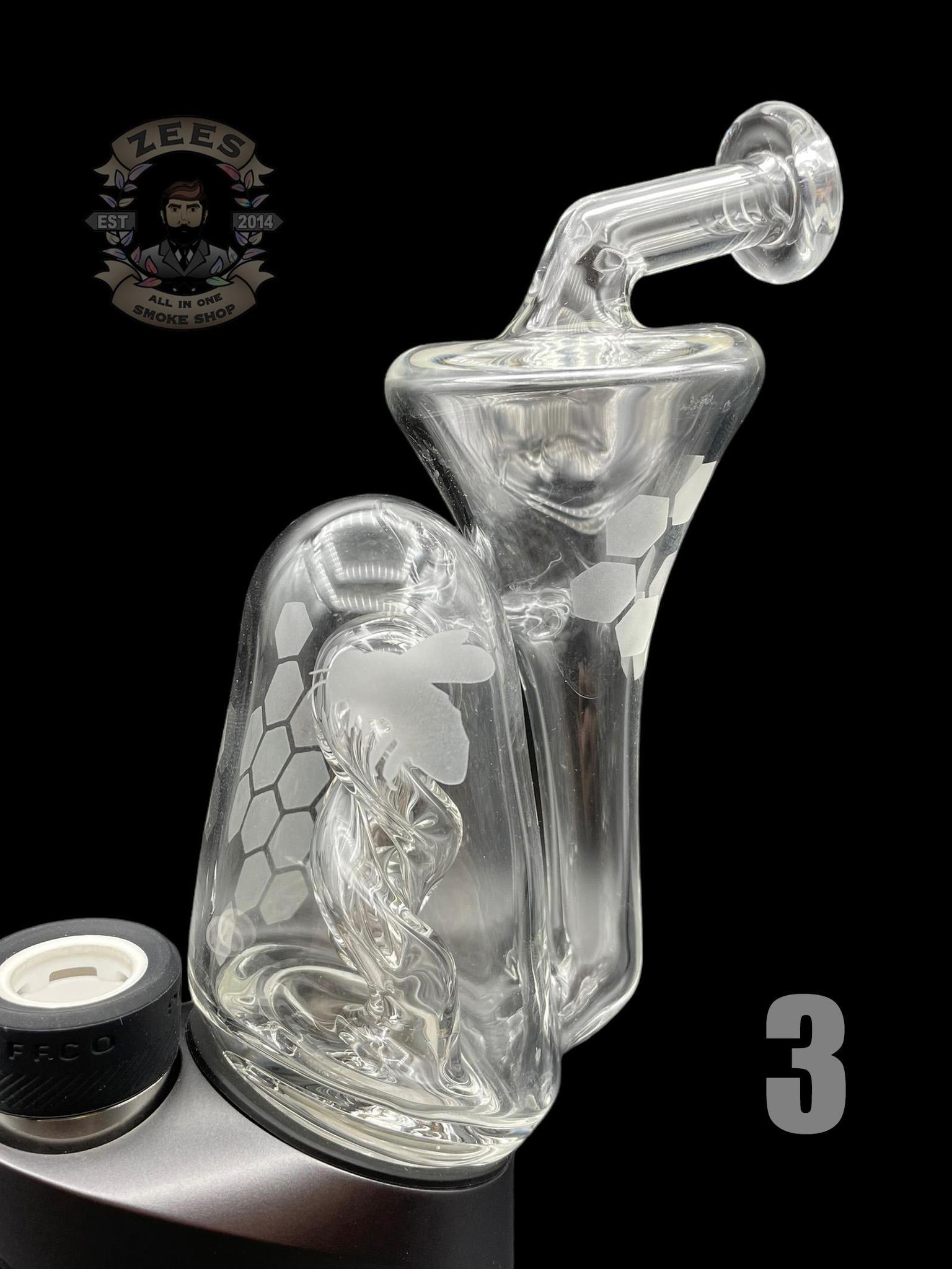 KNUCKLES GLASS: HONEYCOMB RECYCLER PUFFCO PEAK ATTACHMENT - Image 4