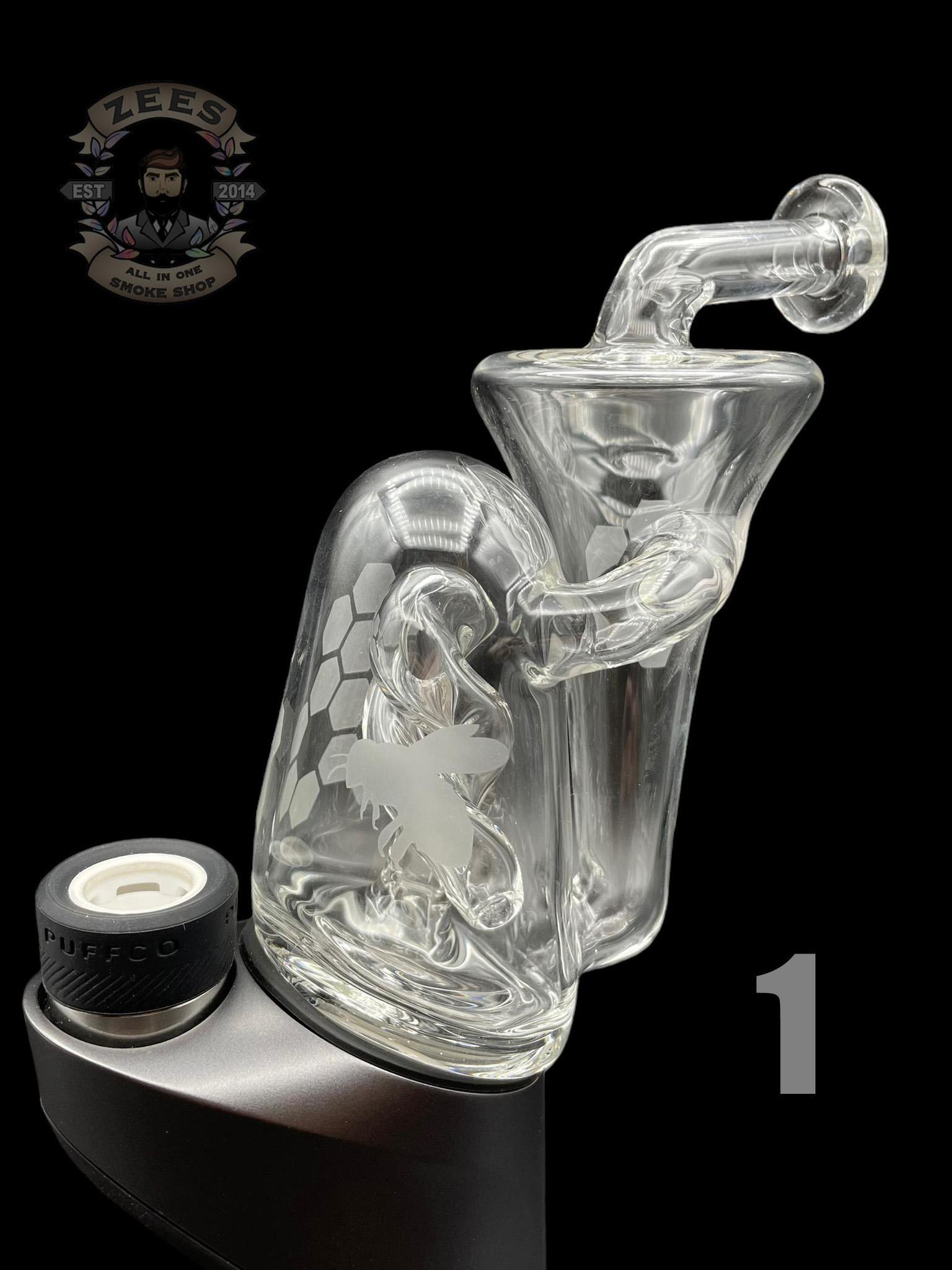 KNUCKLES GLASS: HONEYCOMB RECYCLER PUFFCO PEAK ATTACHMENT - Image 2
