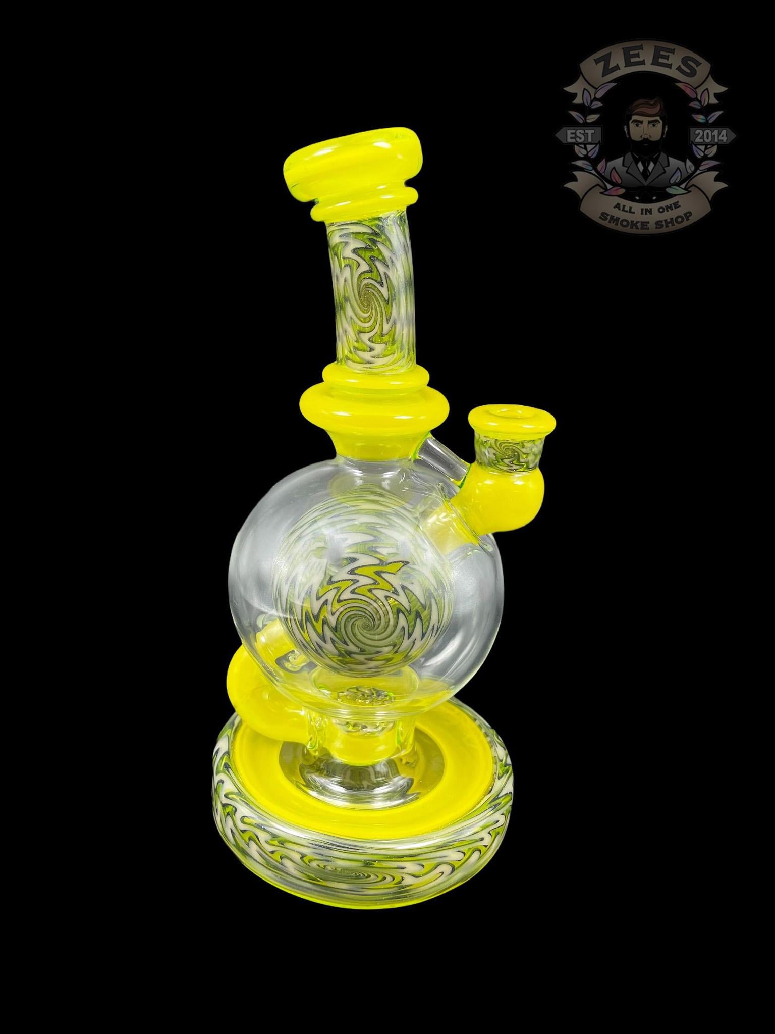 BRENT 503: 8" LEMON DROP (UV) WIG WAG BALL RIG W/ MATCHING CAP - Image 3