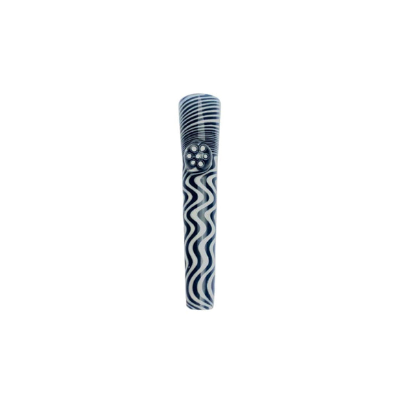Alternative view of GLASS FO YO HASH: 4" WIG WAG CHILLUM ONE HITTER WITH ENCASED MILLIE