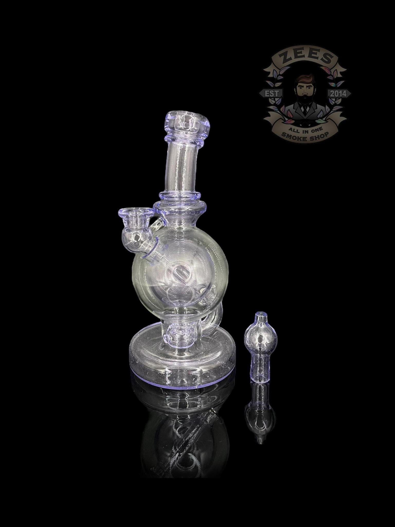 BRENT 503: 8" PURPLE LOLLIPOP BALL RIG W/ MATCHING CAP