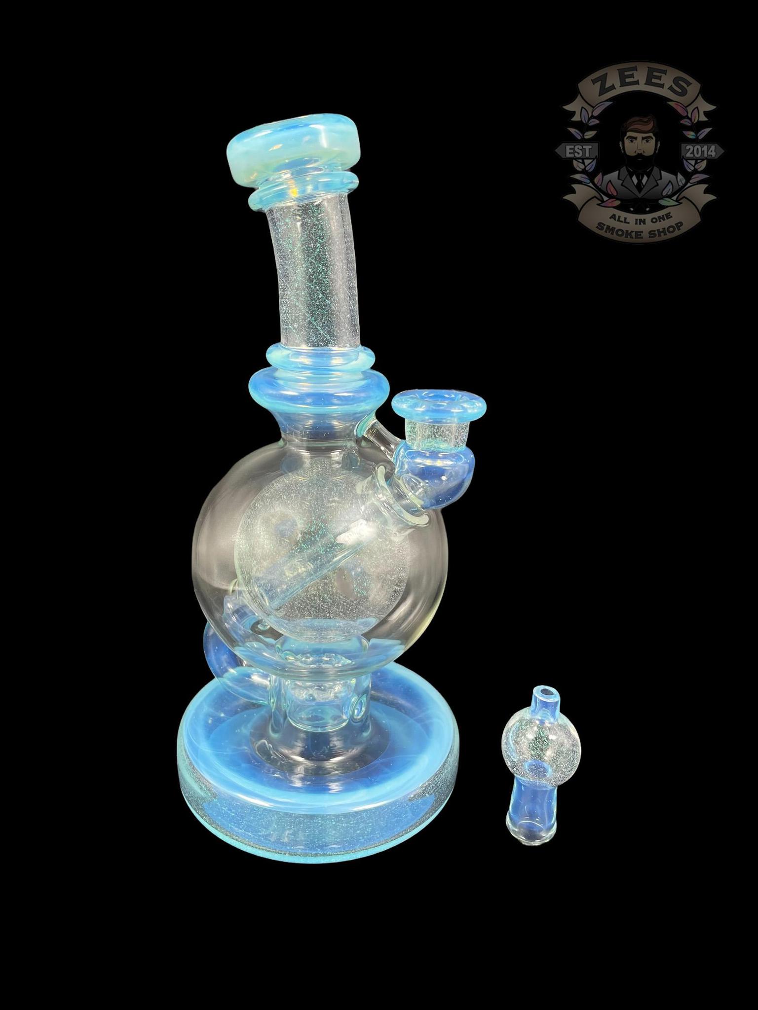 BRENT 503: 8" MOONSTONE CRUSHED OPAL BALL RIG W/ MATCHING CAP - Image 2