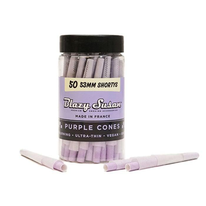 BLAZY SUSAN: 53MM SHORTY CONES 50CT JAR PURPLE