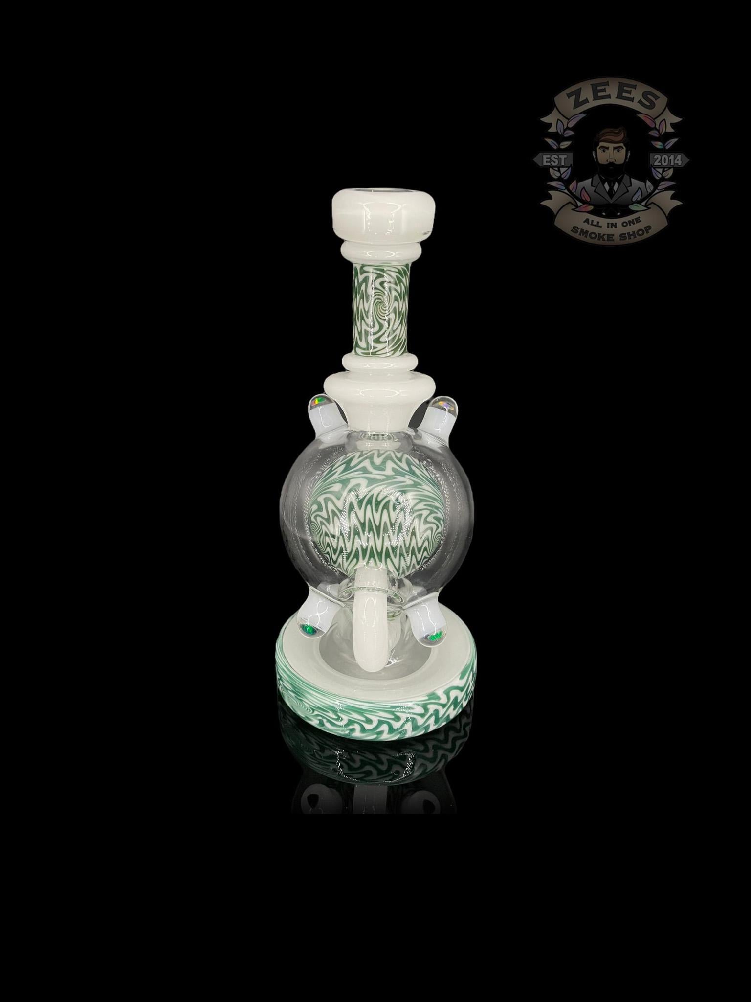 BRENT 503: 8" FULLY WORKED OPAL WIG WAG BALL RIG W/ MATCHING CAP - Image 4