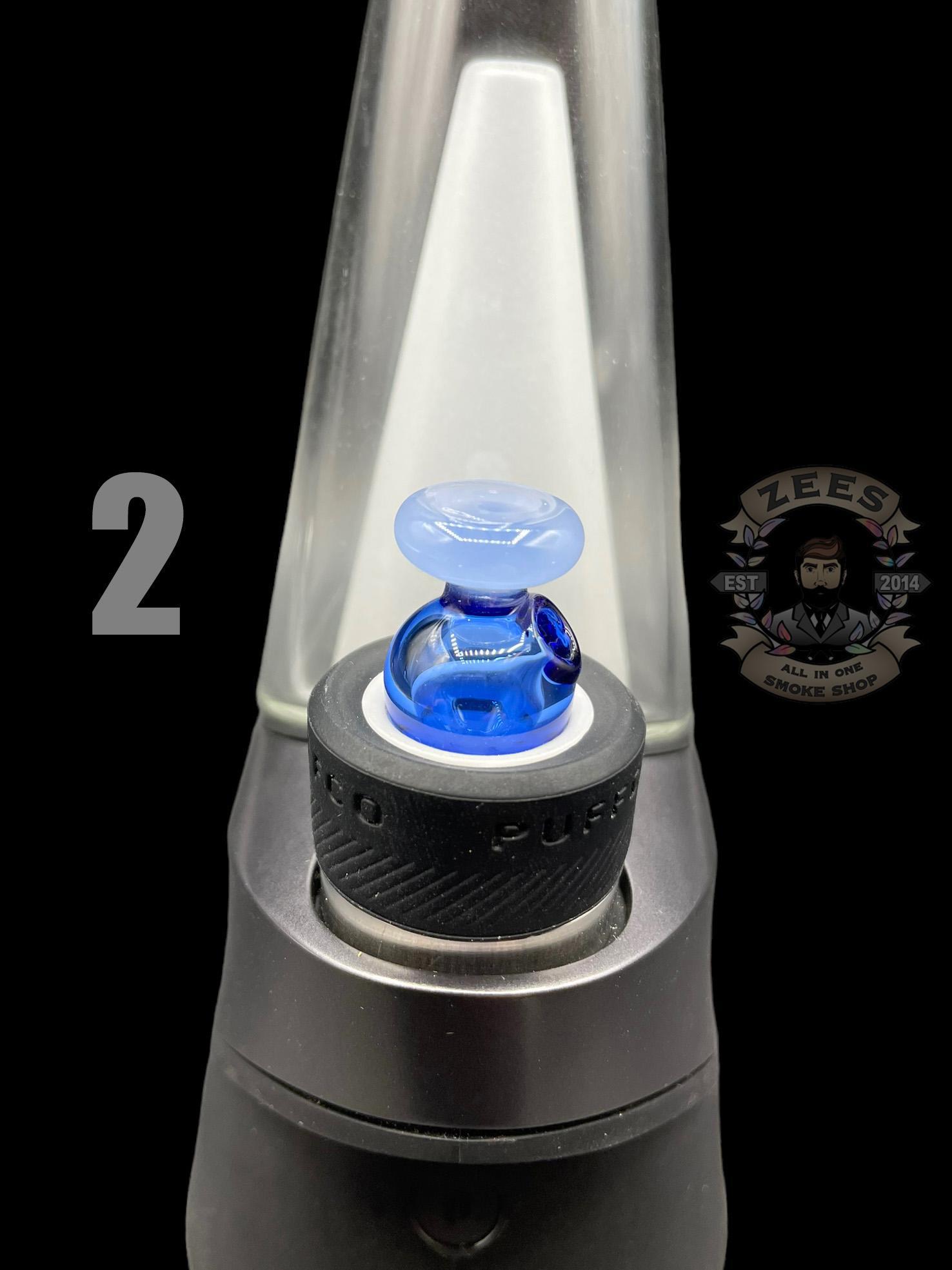 BHORO GLASS: DUAL COLOR PUFFCO PEAK BUBBLE CAP - Image 3