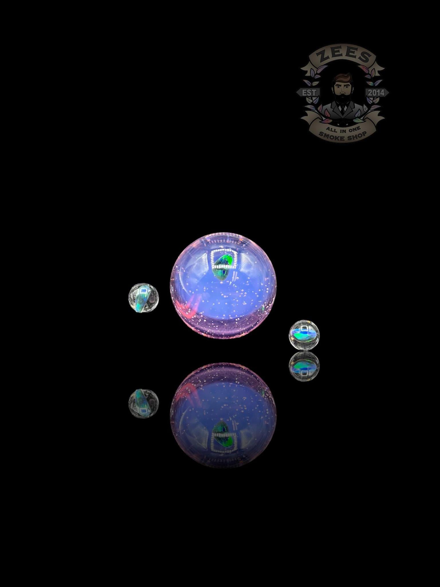 CAPTAIN TOKEZ GLASS: ENCASED OPAL AUTO SPINNER MARBLE SET