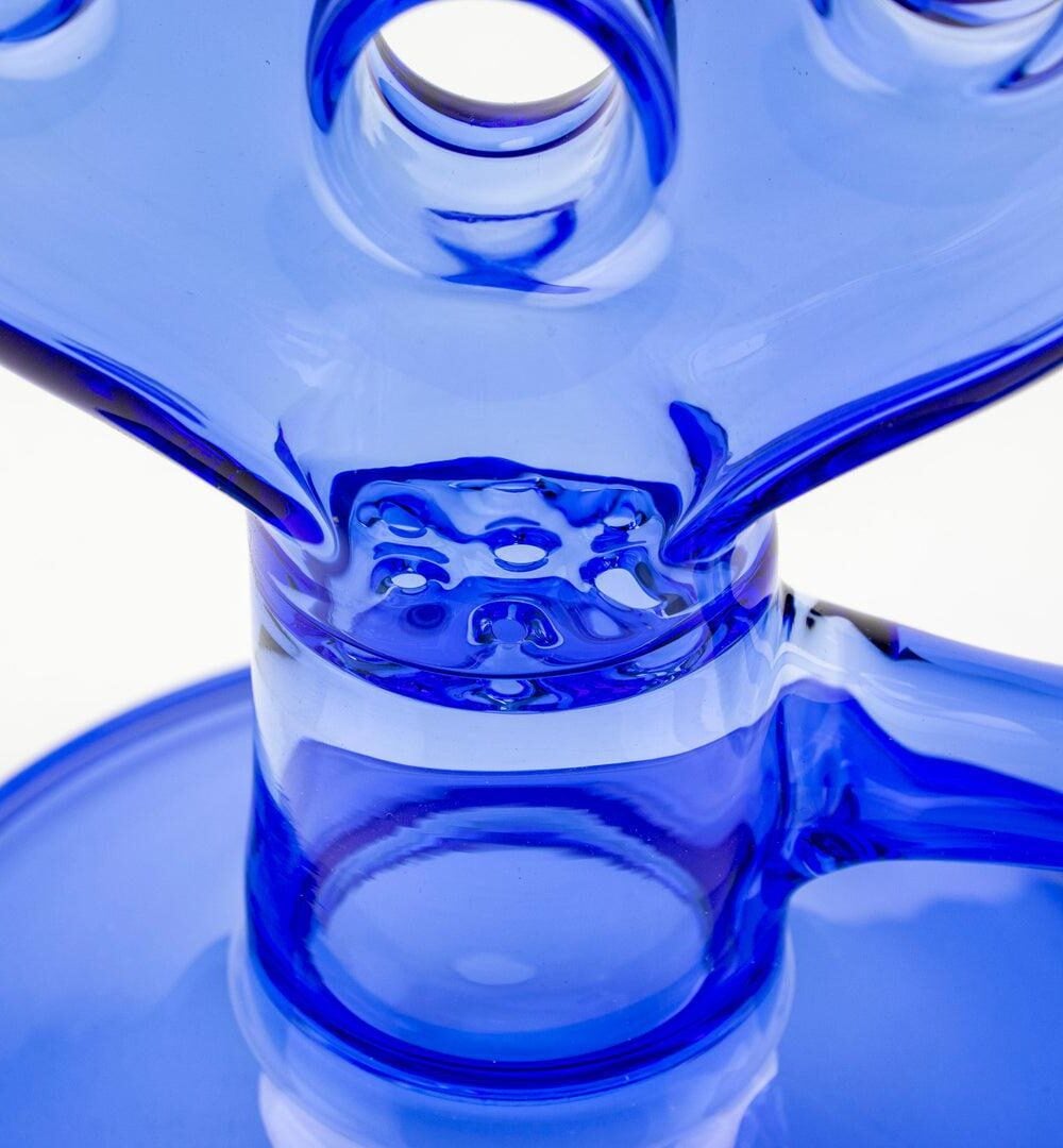Alternative view of IRIDESCENT GLASS: 16" BLUE SWISS TUBE