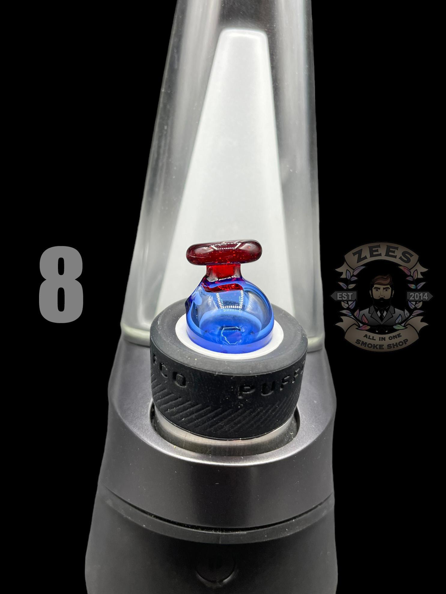 BHORO GLASS: DUAL COLOR PUFFCO PEAK BUBBLE CAP - Image 9