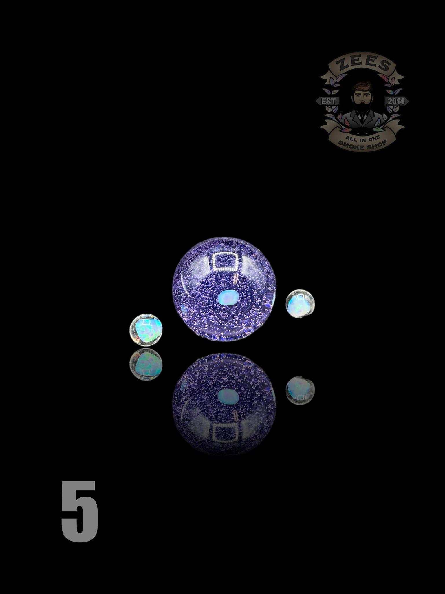 CAPTAIN TOKEZ GLASS: ENCASED OPAL AUTO SPINNER MARBLE SET - Image 6