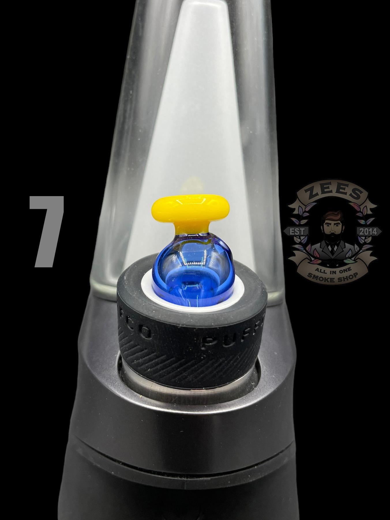 BHORO GLASS: DUAL COLOR PUFFCO PEAK BUBBLE CAP - Image 8