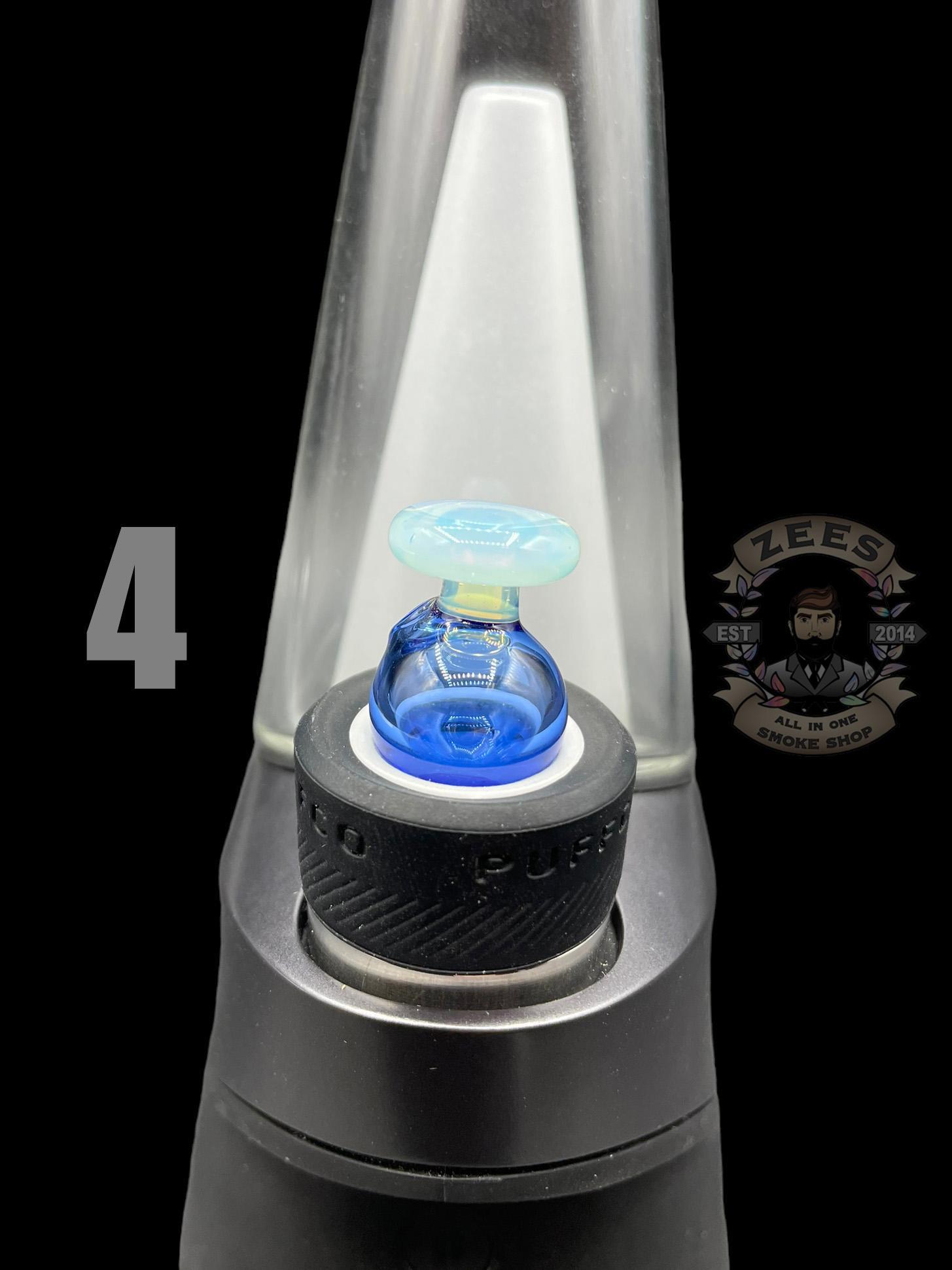 BHORO GLASS: DUAL COLOR PUFFCO PEAK BUBBLE CAP - Image 5