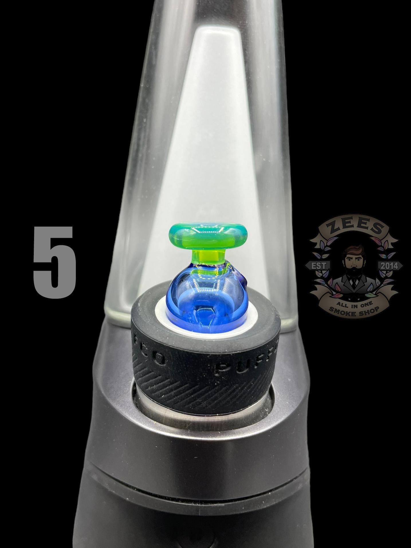 BHORO GLASS: DUAL COLOR PUFFCO PEAK BUBBLE CAP - Image 6