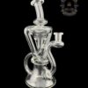 MATT D GLASS: CLEAR DUAL UPTAKE FLOATER RECYCLER #6