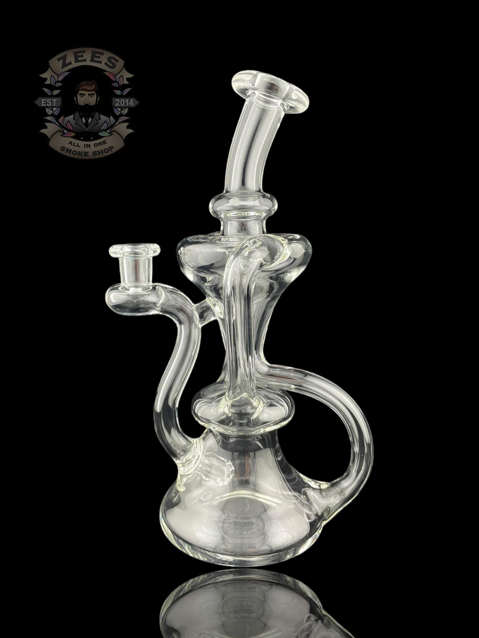 MATT D GLASS: CLEAR DUAL UPTAKE FLOATER RECYCLER #2 - Image 2