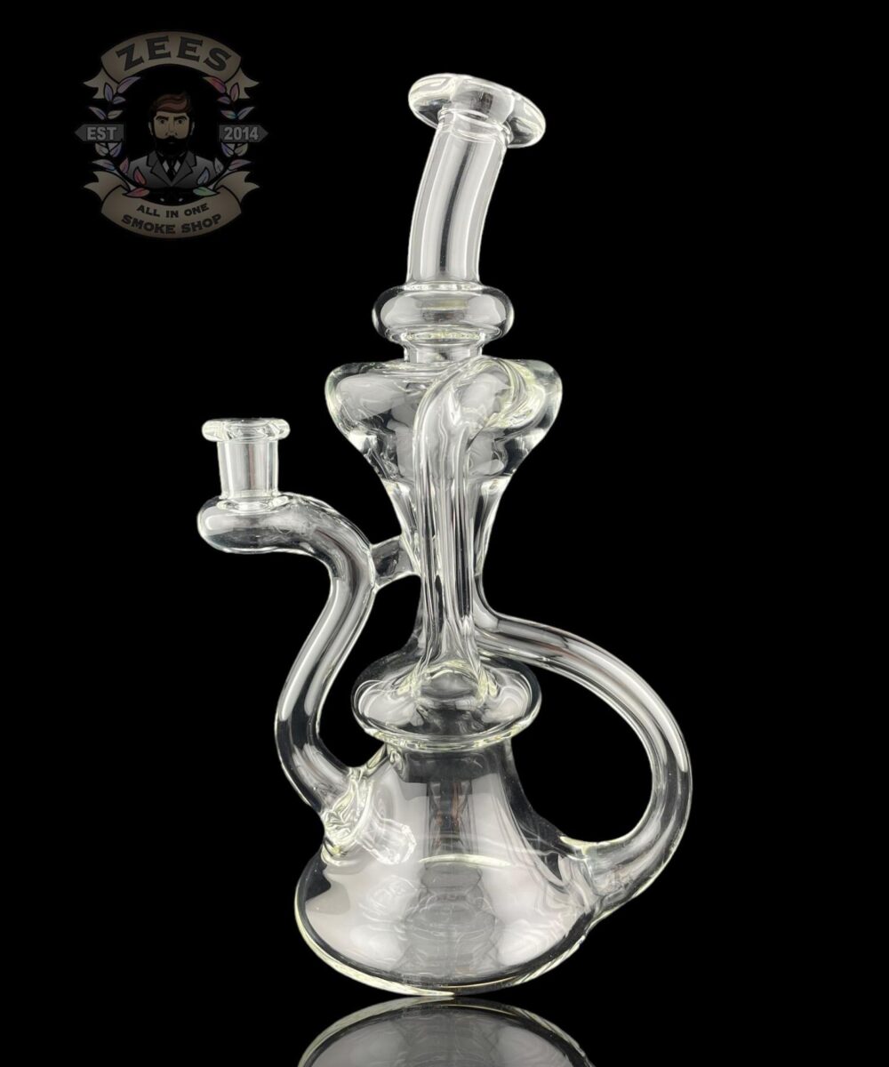 Alternative view of MATT D GLASS: CLEAR DUAL UPTAKE FLOATER RECYCLER #6