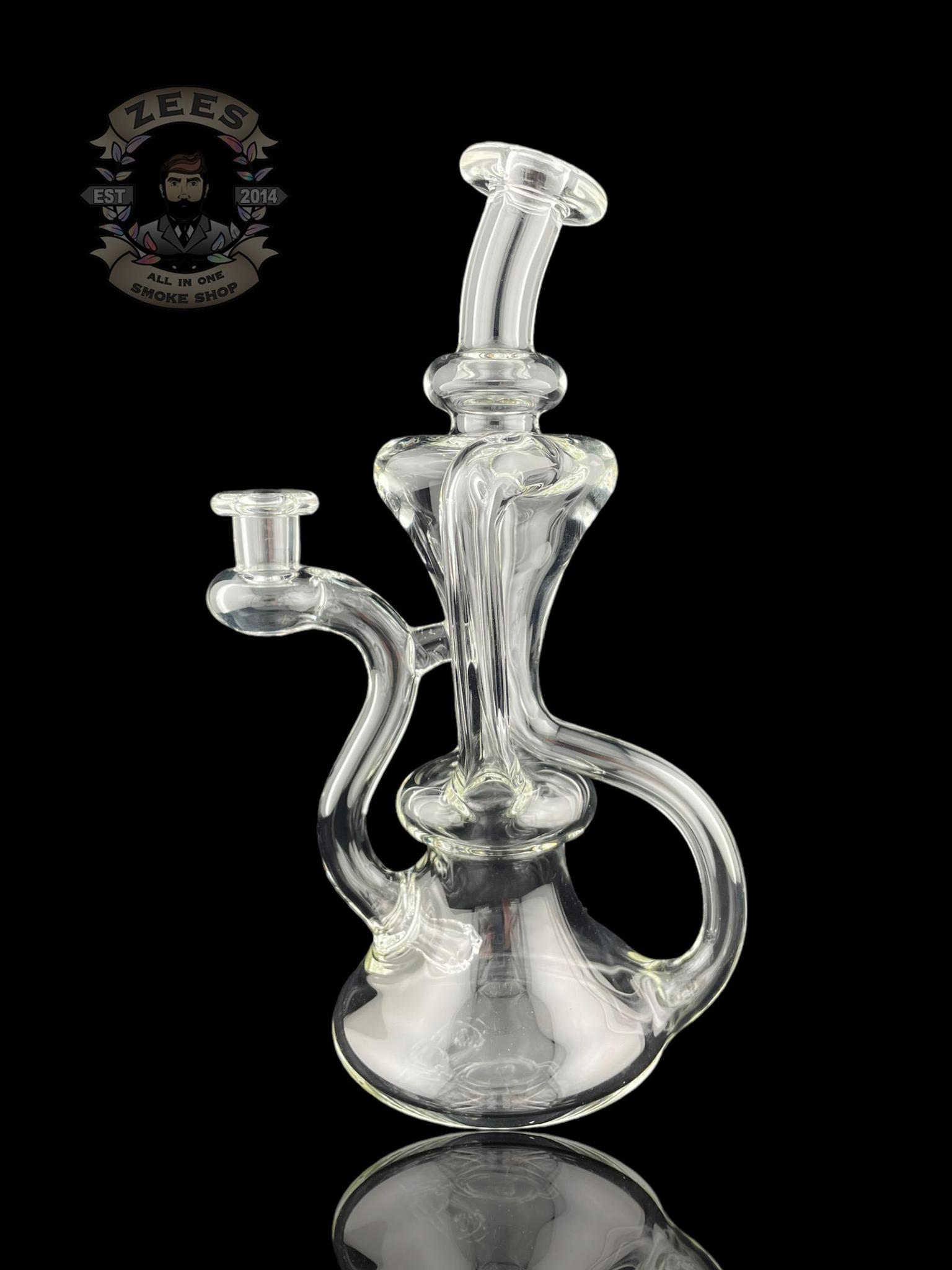 MATT D GLASS: CLEAR DUAL UPTAKE FLOATER RECYCLER #7 - Image 2